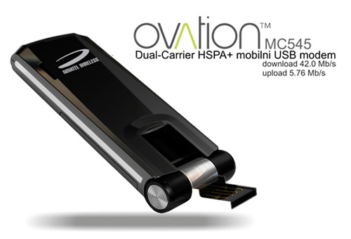 Novatel Wireless Ovation MC545 Dual-Carrier HSPA+ Mobilni USB Modem