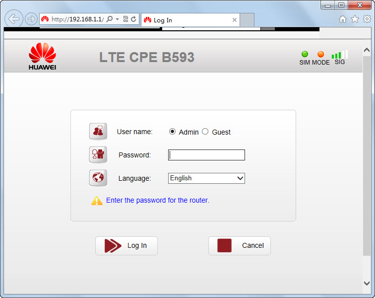 HUAWEI LTE CPE B593 4G Router Installation and Firmware