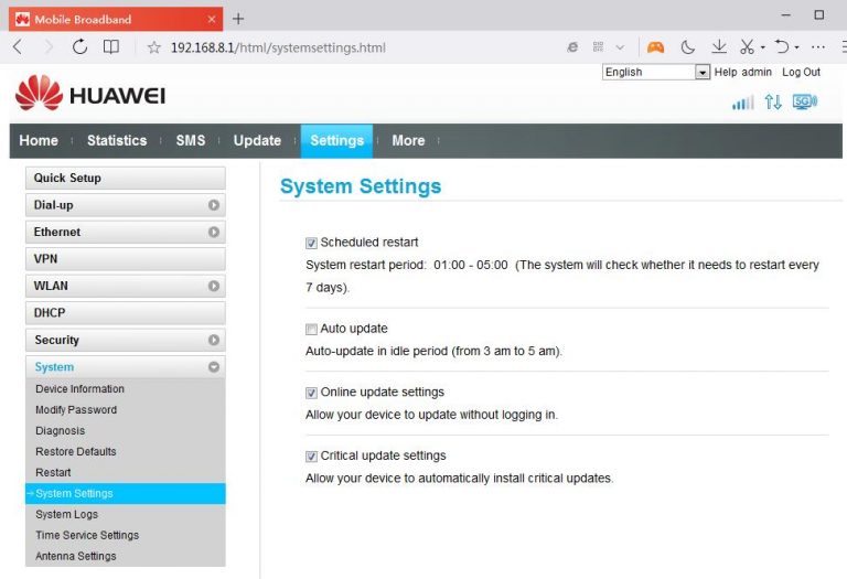 Huawei Router Setting S Huawei B715s-23c Router Web Interface Setting Options – 4G LTE Mall