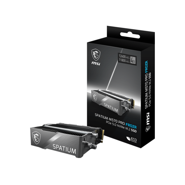 msi Gaming SPATIUM M570 PRO PCIe 5.0 NVMe M.2 2TB FROZR Internal SSD - Thumbnail 2