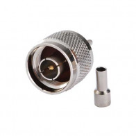 N-male Jack Streight Crimp Adapter (N-J-1.5) for RG316 RG174 LMR100 Cable