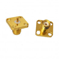 SMA-Female 4 hole Flange Panel Mount Connector