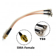 SMA Female to 2 x TS-9 Male RF Cable
