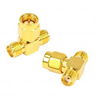 SMA-male to Two SMA-female RF Coaxial Connector