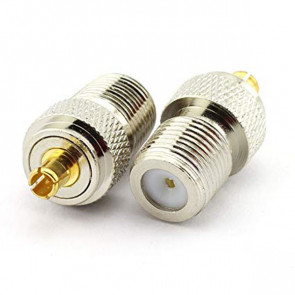 F-Female to MCX-Male RF Coaxial Adapter 