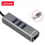 Lenovo USB3.0 to RJ45 Gigabit Ethernet Port and USB3.0 x 3 Adapter