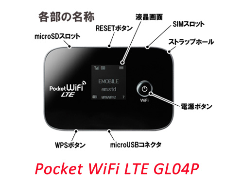 Pocket WiFi LTE GL04P