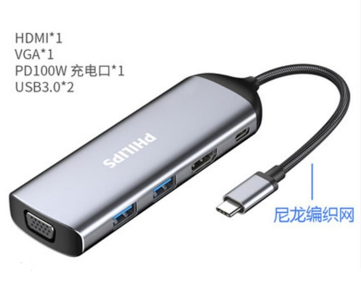 HDMI x 1 + USB3.0 x 2 + VGA x 1 + PD100W x 1