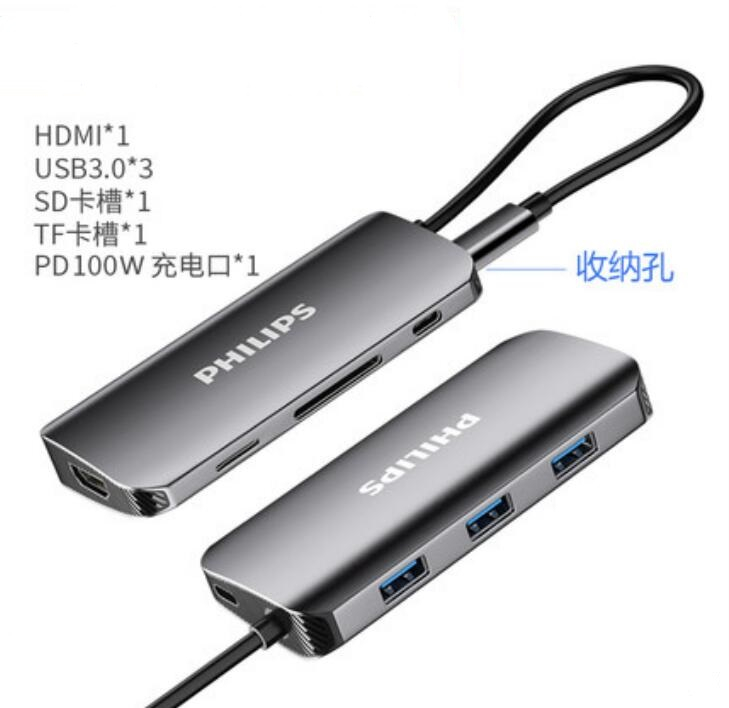 USB3.0 x 3 + HDMI x 1 + SD Card Slot x 1 + TF Card Slot x 1 + PD100W x 1