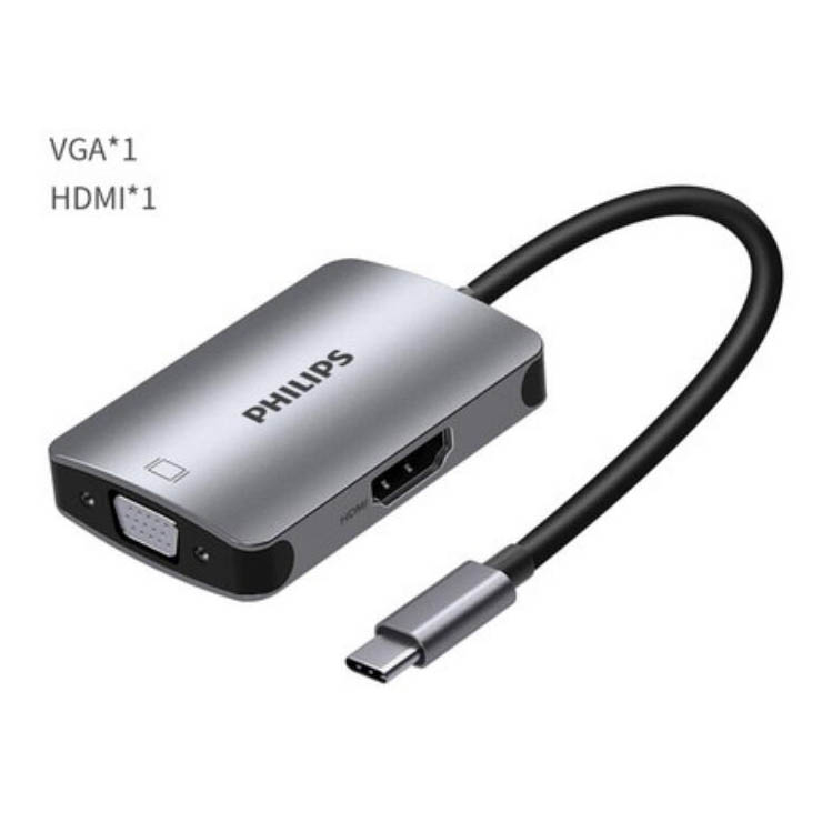 Philips USB-C to VGA & HDMI Adapter SWR1607A