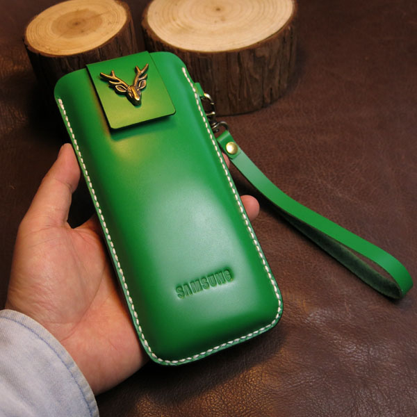 Samsung Galaxy Fold Leather Case Green Color
