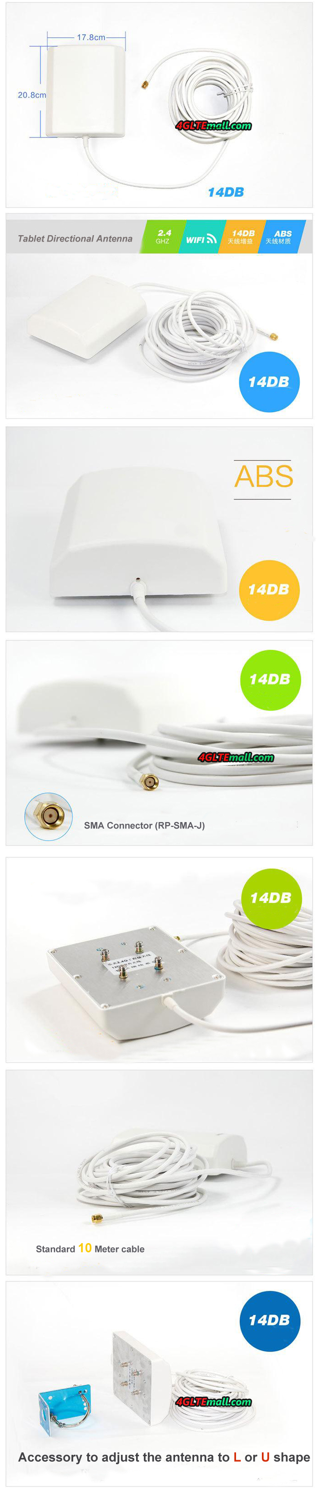 2.4G 14DB Directional WiFi Booster Outdoor Antenna 2.4G 14DB Directional WiFi Booster Outdoor Antenna