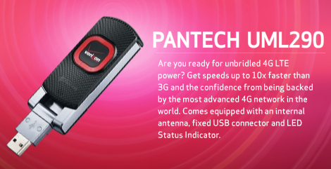 pantech 4g usb modem UML290